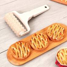 格子滚轮切割器，手动烘焙工具，适用于馅饼、饼干面团、披萨卷、意面切割，糕点网格，滚轮切割器，非常适合制作苹果派皮