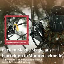 HOMCOM Künstlicher Weihnachtsbaum, 150 Cm, Clappbare Äste, Metallständer, Vielseitig, Grün - Green - View 7