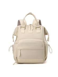 1pc Multifunctional Mommy Bag, Large Capacity Maternity Diaper Bag, Travel Tote Bag With Bottle Holder