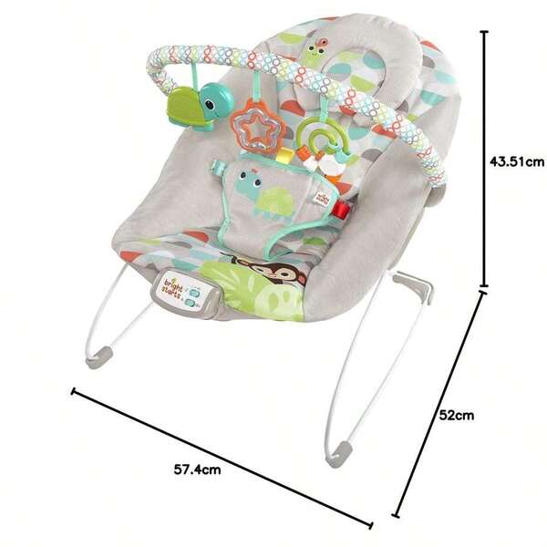 II Happy  Bouncer Soothing Vibrations Infant Seat For 0-6 Months Baby