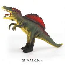 1件逼真恐龙玩具，霸王龙和三角龙塑料侏罗纪史前小型恐龙动物模型 - 彩色 - 查看 18