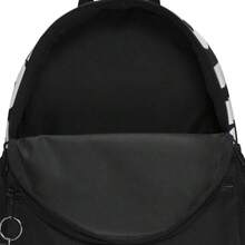 Balo mini Nike Brasilia JDl series có logo bên hông và thiết kế in chữ, khóa kéo bằng vải, ba lô thể thao thường ngày, màu đen DR6091-010 - màu đen - Xem 6