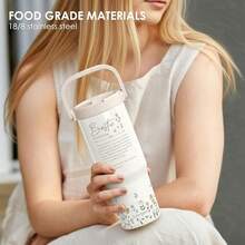 Pink Bow Stainless Steel Straw Lid Tumbler 30oz With Carry Handle For Women Girls, Insulated Travel Coffee Cup, Gift For Sports Outdoor Workout Christmas Birthday - 最好的朋友 - 查看 6