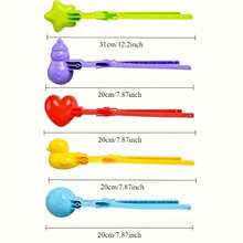 2025 New 4pcs/Set Luxury Outdoor Snowball Clip, Multi-Shape Snowball Catcher For Throwing Snowballs, Outdoor Sports (Random Color & Style), Snowball Maker, Snowflake Shaper, Snow Gear, Snowball Accessories, Outdoor Snowman, Snowball Fight, Sled, Snowball Mold, Snow Play Tools, Snow Shaping Tools, Heart-Shaped Snowball - Multicolor - View 7