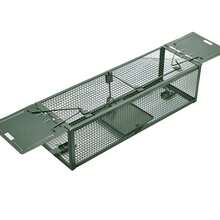 Trampa para ratas de doble puerta - acero duradero, 15x13x39.5cm, Efectiva para ratas astutas, No necesita electricidad, Control de plagas | Trampa de doble puerta | Construcción de metal, Trampa para ratas - Verde - Ver 2