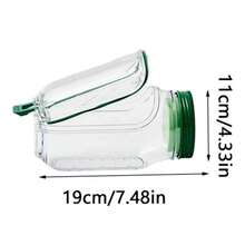 Tarro de cristal transparente para ensalada, creativo, portátil, de plástico, con tapas - Verde - Ver 5