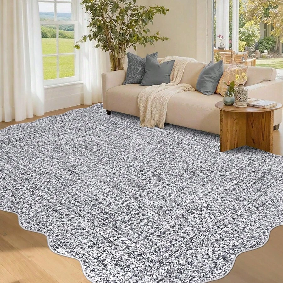 Simple Kitchen Modern Home Decor Area Rug Soft Non Slip Stain Resistant Carpet Thin Non Shedding Printed Floorcover Low Pile Bordered Entrance Runner Rug Washable Easy To Clean Mat Throw Rug For Laundry Living Room Hallway Bathroom Bedroom Dinning Room - 灰色 - 查看 1