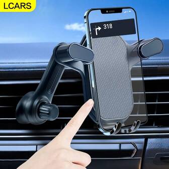 Soporte de teléfono para coche LCARS, se ajusta a la rejilla de ventilación del coche, sin bloquear la ventilación, gancho extendido, material ABS, soporte de navegación giratorio y ajustable con bloqueo de gravedad