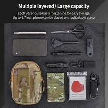 Riñonera Deportiva Riñonera Para Móvil Monedero Funda Para Móvil De 6 Pulgadas Tela Oxford Con Doble Compartimento - Verde militar - Ver 2