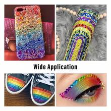 25000PCS Silver Clear White Flatback Rhinestones For Crafts Shoes Tumblers Mugs Graduation Cap Dration Celebration Makeup Bling, White Resin Rhinestones Bedazzling Gems With B7000 Glue - 多色132 - 查看 6