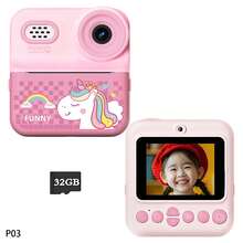 Câmera fotográfica instantânea 1080P para crianças, presente de Natal e aniversário, brinquedo educativo, adequada para meninos e meninas de 3 a 10 anos, inclui 2 rolos de papel fotográfico. - Multicolorido - Ver 13