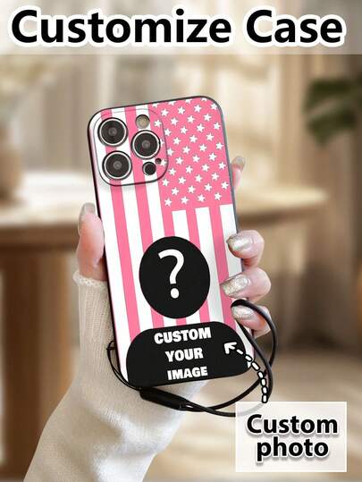 1pc Custom Flag Personalized Flag Phone Case, Customizable Outdoor Flag, Add Your Own Pictures/Text, Suitable For Both Indoor And Outdoor Use, Compatible With Apple 17 Pro Max 16 Pro Max 15 14 13 12 11 Pro Max, Highly Decorative, Apple Phone Case/Matching Phone Case/Phone Case With Lanyard/Wristband Phone Case/Fun Phone Case