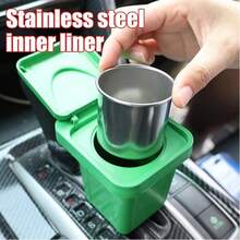 Stainless Steel Wall Mounted Ashtray With Lid For Living Room Bedroom Trash Can Shape - Anti-Flying Ash No-Drill Fly Ash-Proof Trash Can Design Holiday Gift - Multicolor - View 6