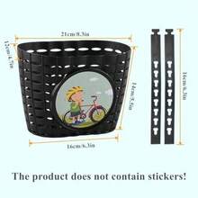 TOPINCN engrosado gris cesta de plástico bicicleta/cochecito cesta colgante universal para niños tienda accesorios bolsa - negro 1 - Ver 4