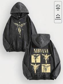 EWH Men Y2K Nirv Ana In Utero Album Grunge Rock Band Graphic Hoodie, 400gsm Soft Breathable Unisex Hoodies For Streetwear & Rock Music Fans Gifts 010-AB - 黑色 - 查看 11