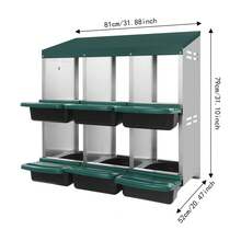 YUNRUX 6 Pieces Of Chickens Under Eggs, Chicken Nest Box - Green - 綠色 - 查看 2