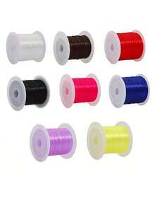 8-Piece Set Of Bracelet Elastic Cord, Bracelet Elastic Cord Bead Cord Jewelry Cord, Necklace, Clay Beads, Pony Beads