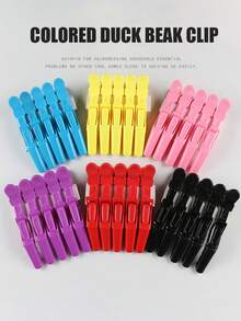 10 st/5 st krokodilhårspännen, professionella salongsspännen med munspänne, hårtillbehörsset - sömlösa spännen med munspänne [röd, vit, svart, lila, gul, blå] för styling och positionering, hårtillbehör av salongskvalitet för hemmabruk, sminkborttagning, ansiktstvätt och fritidsbruk, hårstyling för hemmabruk | texturspännen | slitstarka håraccessoarer, hårspännen - Multifärgad - Visa 1