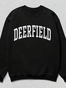 Deerfield Sweatshirt Collegiate Crewneck Sweater Uni,Autumn/Winter Hoodie Autumn Set - 款式24 - 查看 1