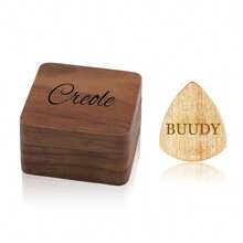 1 PC Personalized Guitar Picks, Custom Text Wooden Guitar Pick Case Box With Engraving, Wood Guitar Pick Organizer Music Gift For Guitarist Musician
