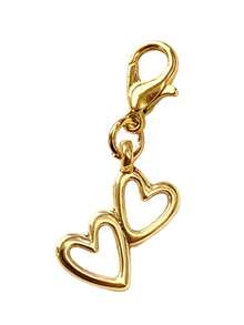 1 pieza Llavero con doble corazón dorado, colgante con forma de corazón, llavero con clip de resorte de corazón de aleación, colgante de corazón hueco, colgante decorativo con forma de corazón, llavero de coche, accesorio para teléfono, accesorio para bolso, lindo accesorio diario para bolso, llavero para parejas, recuerdo de fiesta, regalo de fiesta, accesorio para bolso, regalo multiestacional, regalo práctico para amante, amigo, familia, maestro, regalo de regreso a clases, regalo navideño - Multicolor - Ver 9