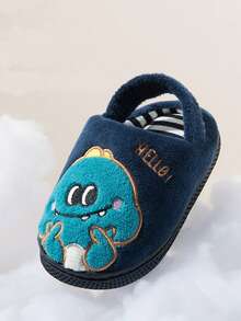 Children's Slippers, Winter, Boys 1-3 Years Old, Warm, Girls Toddlers, Anti-Slip, Kindergarten, Autumn/Winter, Lightweight - Navy Blue - View 3