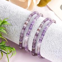MAGICALCUTDIE 1box 1 Strand  Amethyst Beads Strands Heishi Beads Flat Round/Disc 4~4.5x2~3.5mm Hole: 1mm 150pcs/Strand 18.46 Inch(46.9cm) - 彩色 - 查看 2