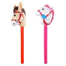 Palo inflable con forma de caballo, accesorio de actividad infantil con caballo inflable en forma de animal, palo inflable en forma de mini caballo rosa, para fiestas y eventos - Multicolor - Ver 8