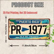 2D Flat, Puerto Rico License Plate Replica - Vintage PR Number 1977 Design, With Spanish Text And Island Map - Durable Aluminum Metal Sign (11.8"X5.9") - Puerto Rico Themed Wall Decor, Puerto Rico Driver Travel Souvenir Gift, 2D Flat - Nhiều màu - Xem 12