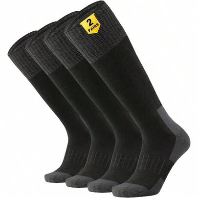 Full Cushion Knee High Socks Men Steel Toe Work Boot Over Calf OTC Moisture Wicking Thermal Hiking Hunting