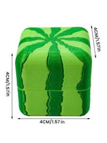 CheerCurve 1pc Creative Watermelon Themed Dice With Box – Perfect For Family Gatherings, Table Board Games & Party Supplies. Ideal Birthday, Christmas Present - Green and Red - View 2