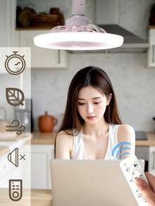 10Inch LED Fan Light, 5 Fan Blades, With Remote Control Function And Aromatherapy Function, Adjustable Color Temperature Brightness Wind Speed, Timing Function, For Bedroom Living Room Study Shop