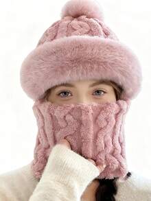 قبعة بيني كروشيه أحادية الطبقة، وصول جديد للخريف/الشتاء، قبعة محبوكة دافئة مع حماية للأذن، مناسبة للاستخدام اليومي والسفر والتنزه والتزلج، قطعة واحدة/قطعتان