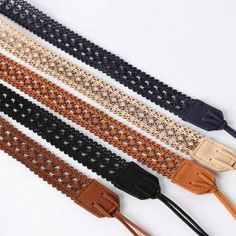 1件时尚镂空流苏腰带，波西米亚风格装饰系带腰带