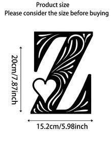 1pc Personalized Scroll Heart DIY Letter Combination Sign, Made Of High-Quality Metal - Durable And Suitable For Home, Office, Bedroom, Living Room, Garden, Corporate Image Wall Decoration, Modern Personalized Entryway Decoration, And A Great Choice For Housewarming, Birthday, And Holiday Gifts. - Multicolor - View 18