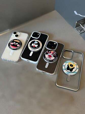 1pc Cute Cartoon Cat Magnetic Phone Holder, Lightweight One-Piece Magnetic Stand Phone Accessory, Suitable For Phone Cases, Great Gift For Family, Friends, Siblings, Boyfriend/Girlfriend, Christmas Compatible With IPhone, Android Phone, Gift For Birthday, Family, Friends, For Summer Bathroom Kitchen Gifts Birthday Phone Stand Phone Accessories Strong Load-Bearing