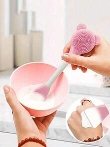 Juego de 7 piezas para limpieza facial, set de cepillo y mascarilla facial de spa de limpieza profunda, diadema de terciopelo suave, set de coleteros, cepillo exfoliante suave, cepillo facial de silicona, herramienta portátil para el cuidado de la piel con bolsa de lavado para mujeres, sin necesidad de energía/batería, diadema para el cuidado de la piel, belleza, productos para el cuidado de la piel, spa, autocuidado, herramientas para el cuidado de la piel, cuidado facial, suministros para esteticistas, piel, limpiador facial, facial - Multicolor - Ver 4