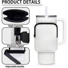 XXCV Cat Tumbler Pouch Bag Water Bottle Pouch 40oz Cup Pouch For  Accessories With Adjustable Strap Tumbler IceFlow Storage Pocket - Con mèo - Xem 4