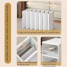 Foldable Shoe Racks - WHITE - View 6