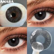 AMARA 黑色隱形眼鏡，自然外觀，藍色隱形眼鏡，灰色隱形眼鏡，棕色隱形眼鏡，聖誕派對隱形眼鏡 - MELBOURNE-BLACK - 查看 4