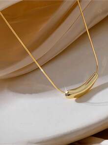 1pc Asymmetrical Geometric Gold/Silver Pendant Necklace, Suitable For All Occasions - Multicolor - View 2