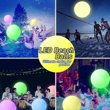 MIAOKE Juguetes De Piscina De 16 Pulgadas (Paquete De 3/5/10) - Pelota De Playa Led con Control Remoto, para Juegos De Piscina, Fiestas Nocturnas De Verano - BLANCO - Ver 4