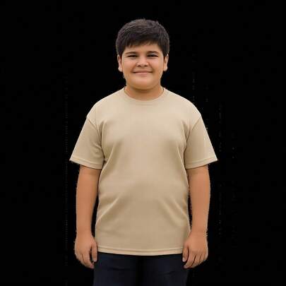 Playera Deportiva para niño talla tipo adulto de Micromesh Transpirable con Tecnología de Secado Rápido, Disponible en Diseño de Cuello Redondo, Ideal para Entrenamiento, Running y Uso Diario