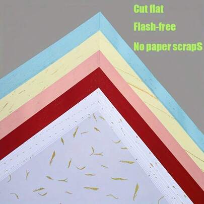There Are 6 Colors, 5 Sheets Each, A Total Of 30 Sheets. 200g Gold Silk Cover Paper, A4 Cardboard, 50 Pieces Of Color Contract Bidding, Binding Cover Paper, Plain Paper, Printing Paper