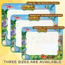 神奇水彩画垫，超大水彩画布涂鸦玩具套装，画板，儿童益智玩具，儿童礼物，多种尺寸（包含画布、画笔、描图纸）（随机颜色：黄色、绿色、粉色水彩笔） - 彩色 - 查看 7