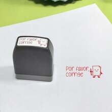 Spanish Teacher Grading Stamps - Expressions For Evaluating Learning Outcomes, Assignments, Etc. Classroom Grading, Homework Encouragement Stamps With Phrases Like "Passed", "Excellent", "Satisfactory", "Completed" And More In Red Ink - Gray-shell Small Spanish Correction Stamp - View 8