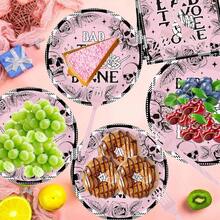 96 Pcs Bad Two The Bone Party Tableware Sets Rock And Roll 2nd Birthday Paper Plates Napkins Forks Bad 2 The Bone Party Decorations For Girls 2 Year Old Birthday Party Favors For 24 Guests - BadTwotheBone - Xem 6
