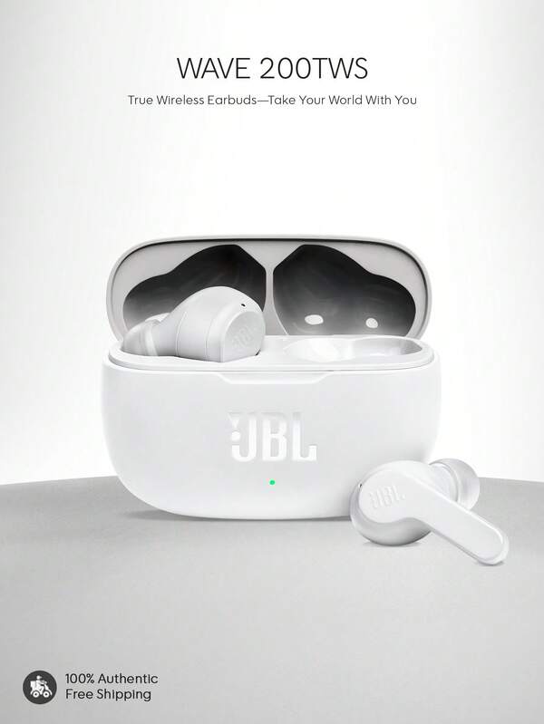 JBL Wave 200TWS True Wireless In Ear Earphones With 20 Hours Of Combined Playback Deep Bass Sound Comfort Fit IPX2 Rating Pocket Friendly JBL Vibe 200TWS