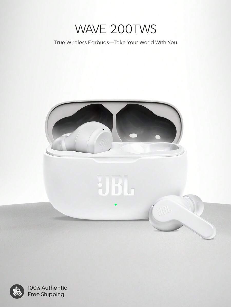 JBL Wave 200TWS True Wireless In Ear Earphones With 20 Hours Of Combined Playback Deep Bass Sound Comfort Fit IPX2 Rating Pocket Friendly JBL Vibe 200TWS