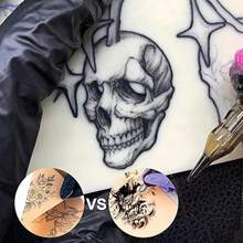 5/3/1 pieza Hojas de práctica de piel en blanco para tatuajes, piel de silicona suave de doble cara para tatuajes/cejas, 7.4x5.6 pulgadas, adecuado para principiantes en tatuajes - Multicolor - Ver 4